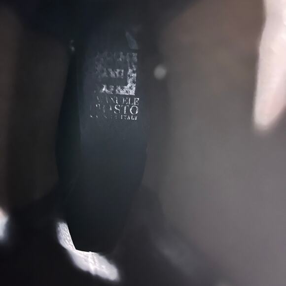 Emanuele Crasto Chelsea Boots Size 39 NWOT Italy Brown Suede Leather Stack Heel - Picture 8 of 11